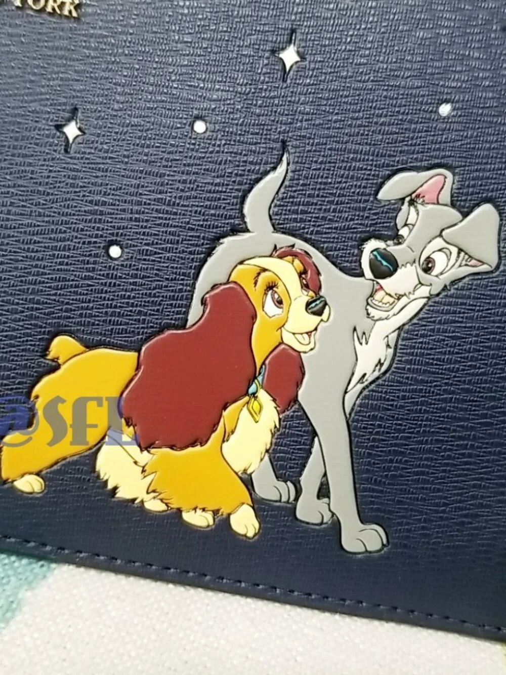 Kate Spade x Disney Lady And The Tramp Dogs Large Slim Card Holder L Zip Wristle